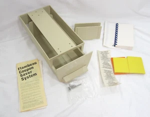 VTG Flambeau Coupon Saver Organizer Mountable Under Cabinet Beige Plastic NOS - Picture 1 of 11