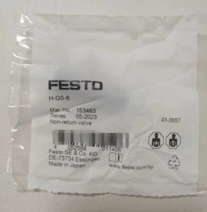 1 Stück Festo H-Qs-6 Rückschlagventil 153463 - Bild 1 von 2