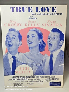 1955 BING CROSBY GRACE KELLEY FRANK SINATRA TRUE LOVE HIGH SOCIETY MUSIC - Picture 1 of 4