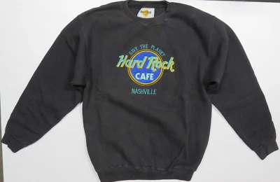 Vintage Hard Rock Cafe Nashville Medium Heavy Long Sleeve Sweatshirt NICE - Image 1 of 4