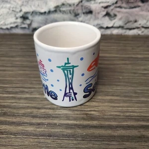 Seattle Washington Space Needle Boat Orca Mini Mug Souvenir Cup 2.5" Tall - Picture 1 of 7