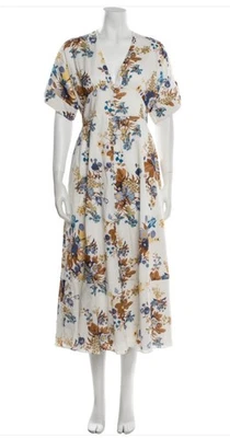 Erdem Ischia Palm Floral Midi Flare Dress Size US 4/UK 8 . - Изображение 1 из 4
