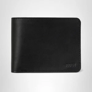 Billetera de cuero RIDGE - negra medianoche - protección RFID TOTALMENTE NUEVA - Imagen 1 de 5