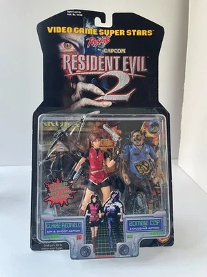 1998 Resident Evil 2 Claire Redfield & Zombie Cop Action Figures Toy Biz Capcom - Image 1 of 4