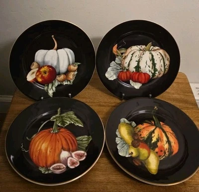 Williams Sonoma Harvest Platos de Calabaza 83/4 Ensalada Postre Acción de Gracias Otoño 4 NUEVO  Foto 1 de 4