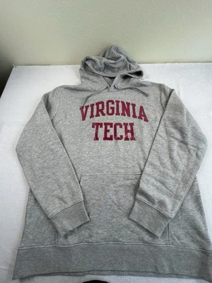 Men’s XL Virginia Tech Hokies Gray Full Zip Hoodie Sweatshirt Brand New - Image 1 of 4