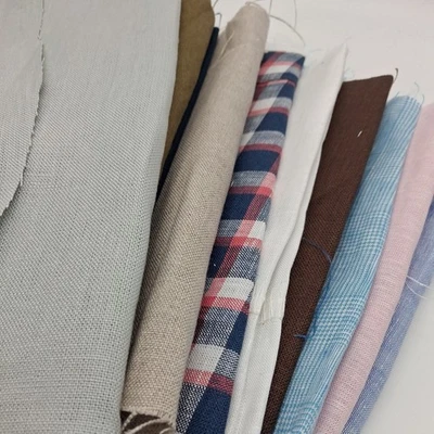 Scrap Bag 10 Pieces 100% Irish linen Crafting Fabric  SB3 - Image 1 of 4