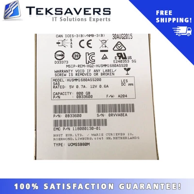 HGST 0B33600 800GB 2.5 SAS 12gbps SSD - Image 1 of 2