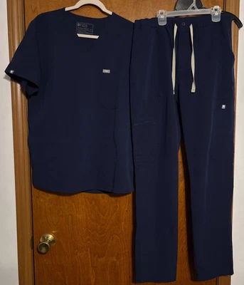 FIGS Technical Collection Men’s Navy Blue Jogger Pant & Top Scrub Set, Medium - Image 1 of 4