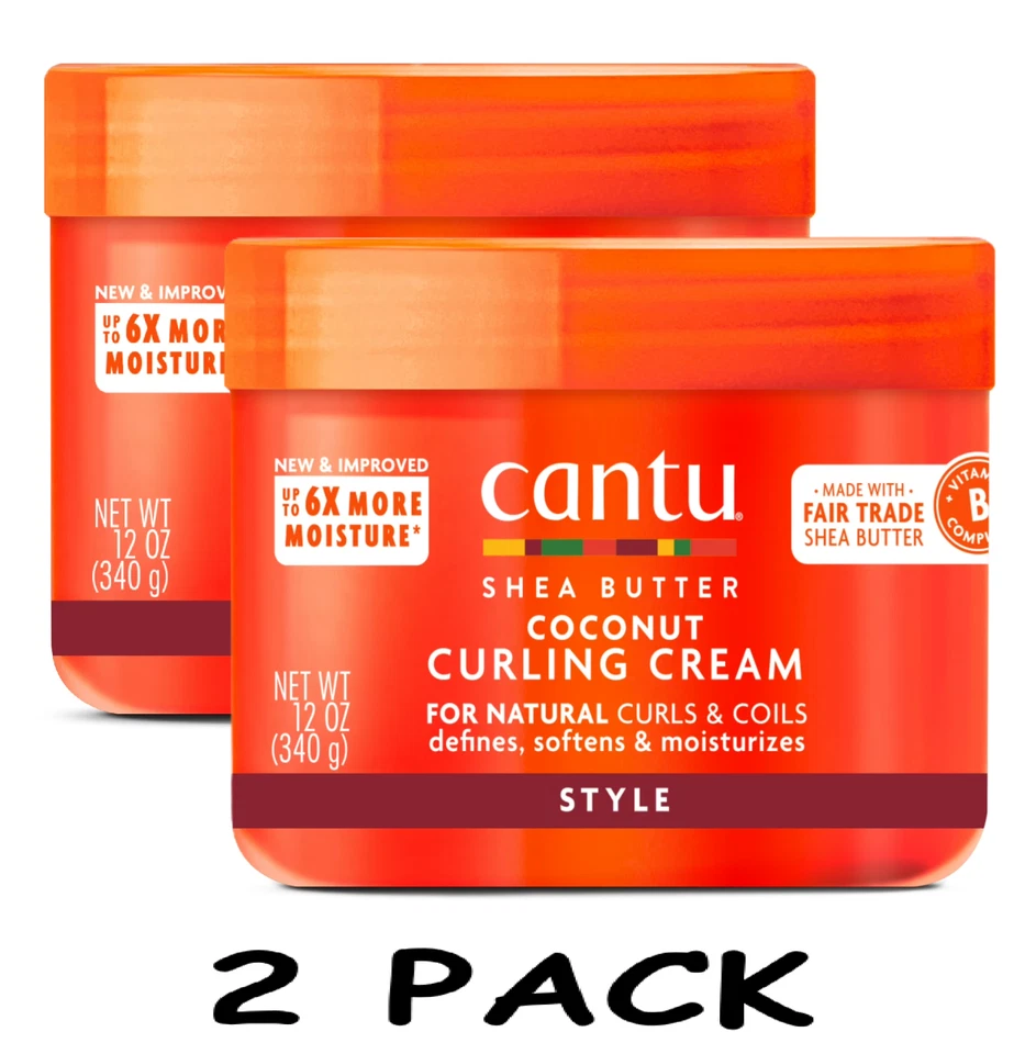 Cantu Coconut Curling Cream with Shea Butter for Natural Hair, 12 oz 2 pack - Image 1 of 1
