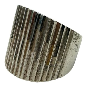 Vintage Sterling Silber 925 TM-95 Mexico Ring gerippt strukturiert Größe 8 - Bild 1 von 11