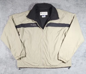 Columbia Interchange Jacket Men's Size Large Beige Black Fleece Liner Full Zip - Picture 1 of 6