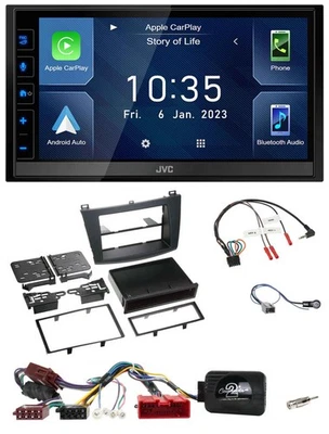 JVC DAB Bluetooth Lenkrad USB 2DIN Autoradio für Mazda 3 2010-2015 aktiv - Bild 1 von 4