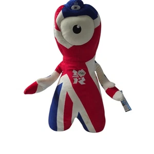 Mascota de peluche Wenlock juguete suave Londres 2012 recuerdo olímpico con etiquetas - Imagen 1 de 3