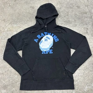 A Bathing Ape Bape Frozen Black Hoodie Sweatshirt Adult Medium RARE Streetwear - Picture 1 of 11