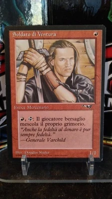 SOLDIER OF FORTUNE Italian Version MAGIC The Gathering SUMMON 1996 Trading Card - Image 1 of 2