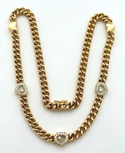 COLLAR CHOPARD HAPPY DIAMONDS VINTAGE 18K YG, 68,7 GR 1,00 C DIAM, USD $29.800 - Imagen 1 de 12