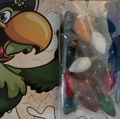 Lot of  15 Holiday Christmas Light C-7 Multi-color Replacement USED - Image 1 of 2