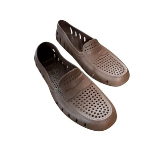 Men’s Floafers Size 9 Country Club Drivers in Driftwood Brown and Coconut - Picture 1 of 11