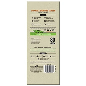 Mampara de lijado de paneles de yeso precortada con abrazadera Gator, 4-1/4" x 11-1/4", grano 80, paquete de 25 - Imagen 1 de 8