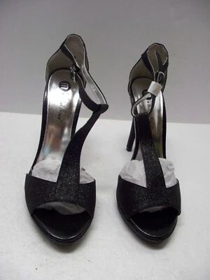 Michael Antonio 黑色闪光细高跟鞋 8 码 — 第 1/4 张图片