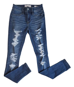 PacSun Womens Medium Wash Denim Distressed Blue Jean Skinny Jeggings Sz 22 - Picture 1 of 4