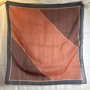 VTG Unisex Red White Blue Checkered Square Neck Scarf Polyester Transparent 25” - Picture 1 of 6