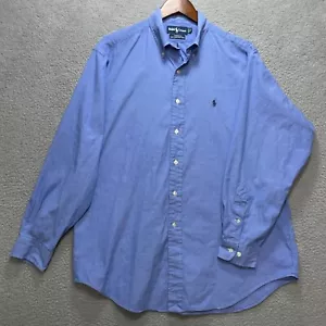 Camisa Polo Ralph Lauren Yarmouth Para Hombre L 16.5 34/35 Azul Poni Manga Larga - Imagen 1 de 7