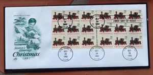 $5.22 booklet pane CHRISTMAS CARDINALTOY TRAIN 1992 ARTCRAFT CACHET FDC UNADDR - Picture 1 of 1