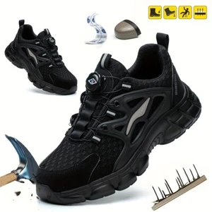 Steel Toe Shoes Men's Indestructible Work Boots Safety Shoes Protective Sneakers - Picture 1 of 19