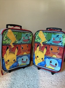 Set Of 2 2016 Pokemon Children's Rolling - Charmander Squirtle Bulbasaur Pikachu - Picture 1 of 4