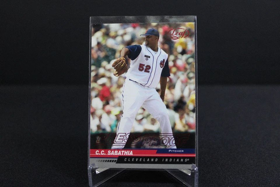 Leaf C.C. 2005 Sabathia Red Press Proof #59 Cleveland Guardians Foto 1 de 1