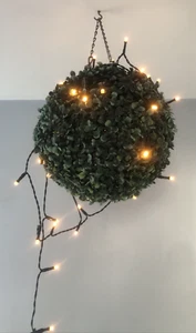 Artificial Christmas Holly Ball Hanging Topiary Garden Basket Flower Winter - Picture 1 of 6