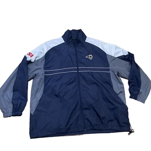 DUNBROOKE Jacket NFL LA RAMS Men 2XL Blue Gray Football Windbreaker XXL 56” - Picture 1 of 19