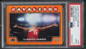 2008 Topps Chrome #23 Lebron James Orange Refractor PSA 9 MINT /499 - Picture 1 of 2