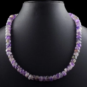 Awesome Massive 386.00 Cts Purple Amethyst Beaded Necklace VK 14 E602 - Picture 1 of 3