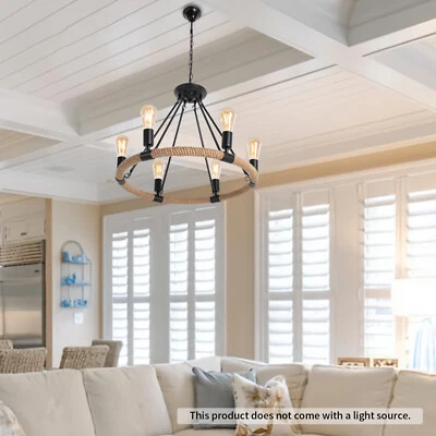 6-Light Chandelier Lighting Ceiling Lamp Kitchen Island Fixture Pendant Light - Image 1 of 4