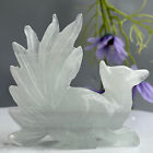 152G Natural beautiful fluorite crystal hand carving Nine-tailed fox heal