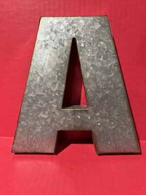 Artminds Rustic Farm Galvanized Metal Letter A 8” New - Image 1 of 4