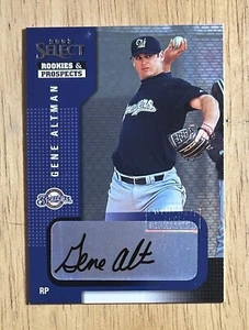 Select Rookies & Prospects #37 2002 Gene Altman automático Milwaukee Brewers - Imagen 1 de 2
