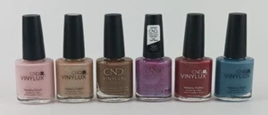 6 PACK CND VINYL LUX NAIL POLISH MIXED LOT COLORS IN DESCRIPTION - Picture 1 of 15