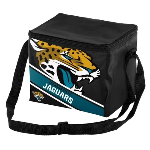 Jacksonvile Jaguars Big Logo Striped 6 pack Cooler Lunch Box Bag Insulated Cover