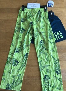 Falls Creek Boy’s Green Sleep Pants & Shorts Set Size XS Dinosaurs Real Wild New - Picture 1 of 8
