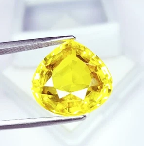 Loser Edelstein natürlicher gelber Saphir 11 kt zertifiziert Ceylon Birnenschliff Edelsteine O116 - Bild 1 von 12