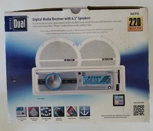 Receptor de medios digitales marinos dual + dos altavoces de 6,5" para barcos yates TOTALMENTE NUEVO - Imagen 1 de 5