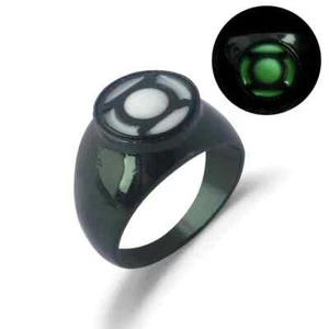 Green Lantern Super Hero Ring Glow In Dark Green Lantern Ring Choice of Size - Picture 1 of 2