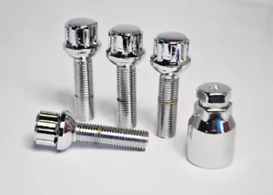 4 pernos de rueda de bloqueo de radio M14 x 1,5, hilo de 40 mm (zinc) - Imagen 1 de 2