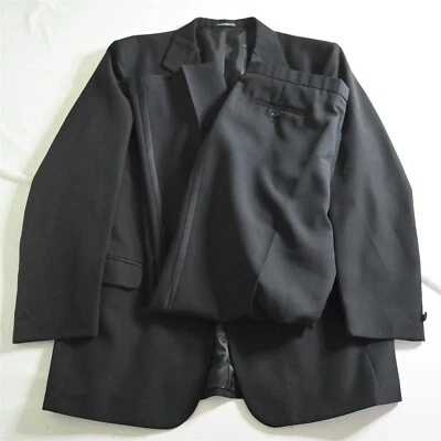 Vtg First Nights 48L X-Long 40x34 Black Formal Mens Tux Tuxedo - Image 1 of 4