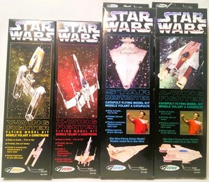 4 Estes Star Wars A,Y & X Wing Fighters, Star Destroyer Catapult Flying Kits NEW - Picture 1 of 7