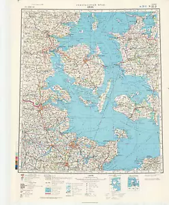 Russische Sowjetische Militär Topographische Karten - KIEL (Deutschland), 1:500 000, hrsg. 1979 - Bild 1 von 6
